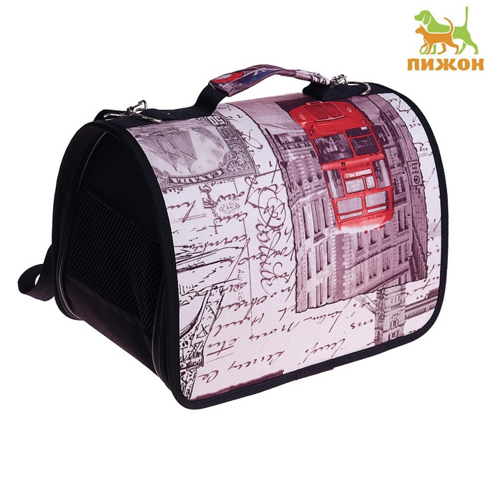 Сумка - переноска для животных  Сумка - переноска для животных "Лондон", 31 х 20,5 х 22 см, микс цветов