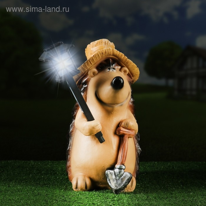 Садовый фонарь  Садовый фонарь "Ежик с фонарем" 43см