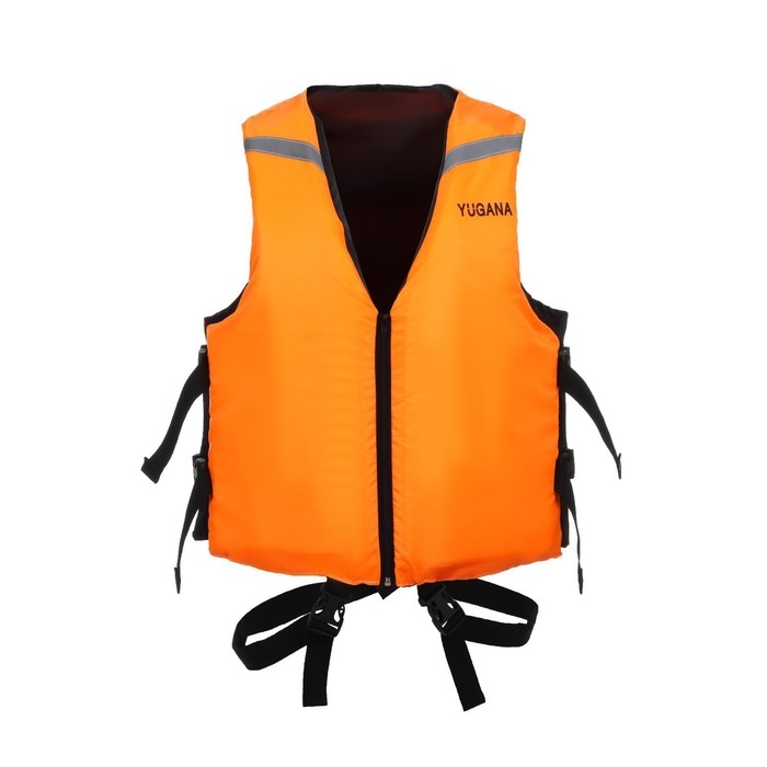 Жилет страховочный YUGANA, регулируемый, размер 56-62, оранжевый Жилет страховочный YUGANA, регулируемый, размер 56-62, оранжевый