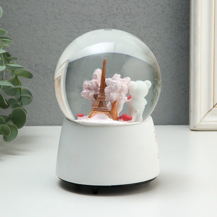 Сувенир полистоун водяной шар музыка и крутится Сувенир полистоун водяной шар музыка и крутится "Признание мишки" МИКС 10,5х10,5х15,5 см