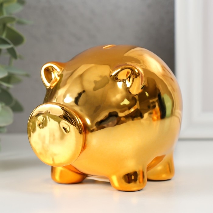 Копилка керамика Копилка керамика "Золотой хрюн" 11,3х8,9х9,5 см