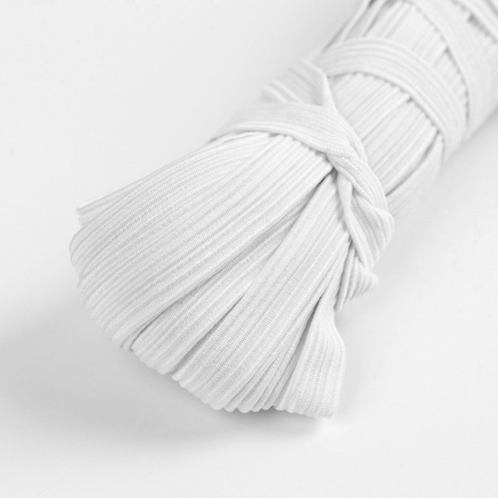 Резинка бельевая, 8 мм, 10 ± 1 м, цвет белый, цена за 1 штуку Резинка бельевая, 8 мм, 10 ± 1 м, цвет белый, цена за 1 штуку