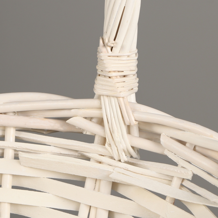 Набор корзин плетеных, 47х39х17/43, 40х32х15/38, 33х25х13/33 см, 3 шт, белый, ива Набор корзин плетеных, 47х39х17/43, 40х32х15/38, 33х25х13/33 см, 3 шт, белый, ива