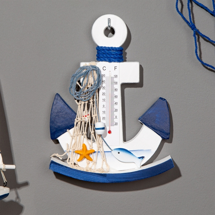 Сувенир интерьерный Сувенир интерьерный "Якорь" с термометром 21*15см
