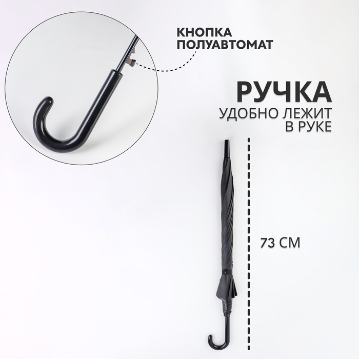 Зонт - трость полуавтоматический «Happy holiday», 8 спиц, R = 46/54 см, D = 108 см, рисунок МИКС Зонт - трость полуавтоматический «Happy holiday», 8 спиц, R = 46/54 см, D = 108 см, рисунок МИКС