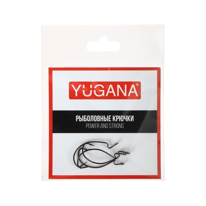 Крючки офсетные YUGANA Wide range worm big eye, № 8, 4 шт. Крючки офсетные YUGANA Wide range worm big eye, № 8, 4 шт.