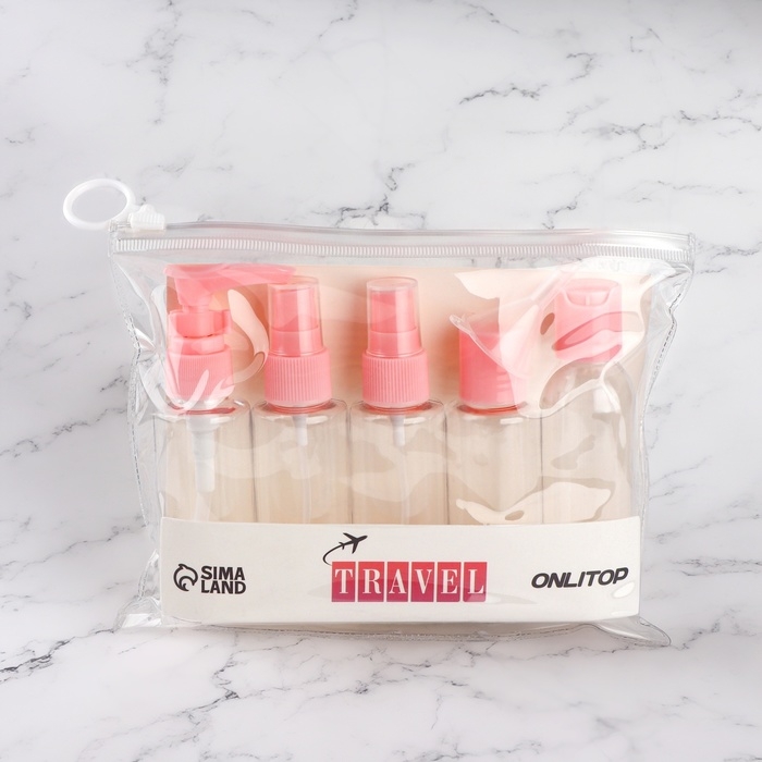 Набор для хранения, в чехле, 6 предметов, цвет прозрачный/МИКС Набор для хранения, в чехле, 6 предметов, цвет прозрачный/МИКС