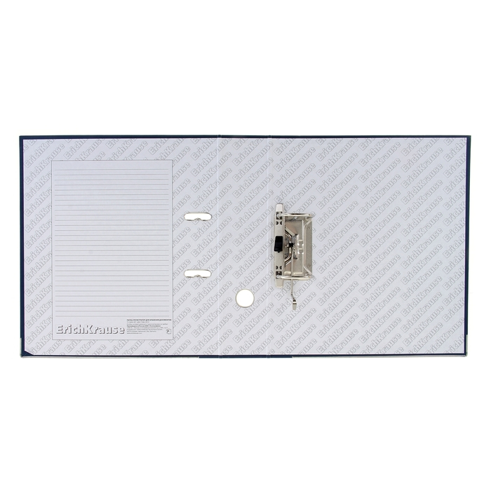 Папка-регистратор А4, 70 мм, Папка-регистратор А4, 70 мм, "Бизнес", собранная, синяя, пластиковый карман, металлический кант, картон 2 мм, вместимость 450 листов