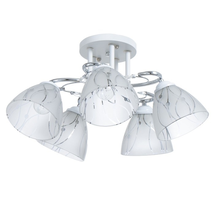 Люстра Люстра "Авиталь" 5хЕ27 40Вт бело-хромовый 58х58х27 см BayerLux