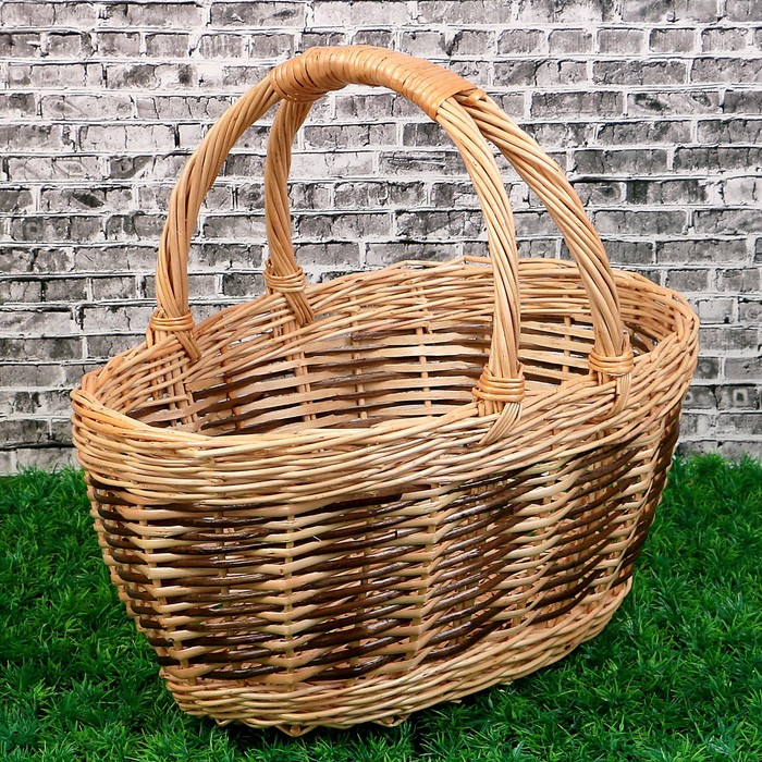 Корзина &laquo;Пикник&raquo;, дно:32&times;15 см, верх:42&times;28 см, H=21/37 см, лоза