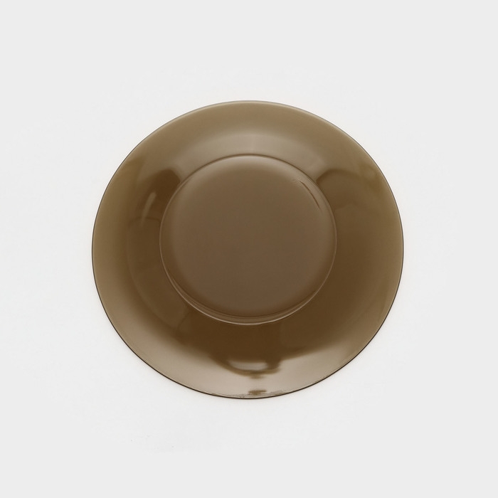 Тарелка десертная стеклянная Ambiente Eclips, d=19,6 см, цвет коричневый Тарелка десертная стеклянная Ambiente Eclips, d=19,6 см, цвет коричневый