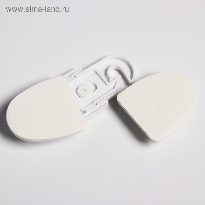 Блокиратор для дверей и ящиков, цвет белый, 11,5х5 см, Крошка Я Блокиратор для дверей и ящиков, цвет белый, 11,5х5 см, Крошка Я