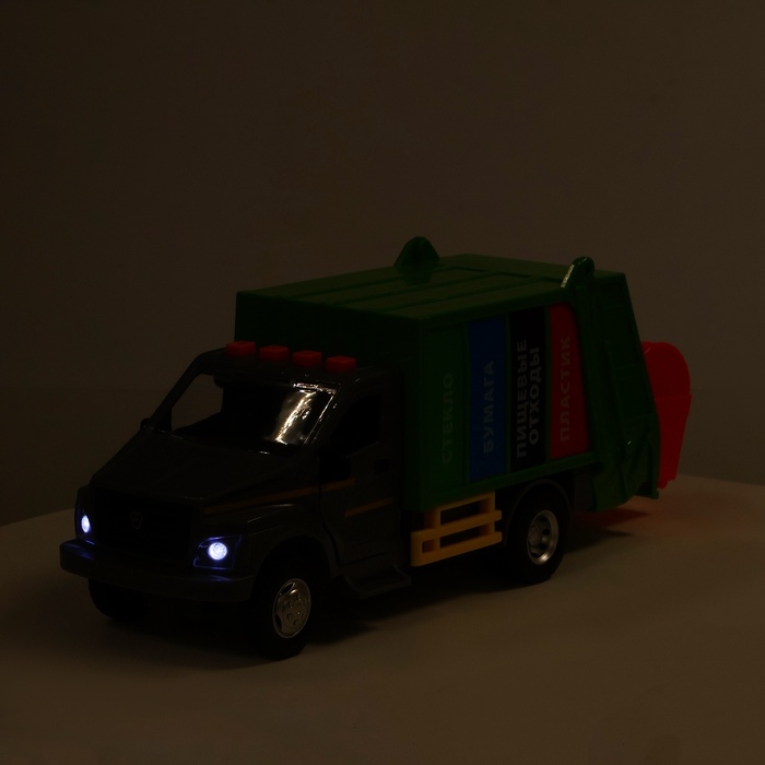 Машинка - мусоровоз «ГАЗОН NEXT» 22 см, инерция, свет, звук Машинка - мусоровоз «ГАЗОН NEXT» 22 см, инерция, свет, звук