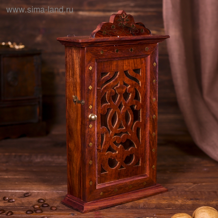 Ключница Ключница "Узоры" дерево 28х16х6 см