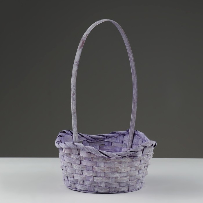 Набор корзин, 19х7,5х9,5/31 см, 22х9х11/34 см, 24х9х11,5/35 см, 3 шт, фиолетовые, бамбук Набор корзин, 19х7,5х9,5/31 см, 22х9х11/34 см, 24х9х11,5/35 см, 3 шт, фиолетовые, бамбук