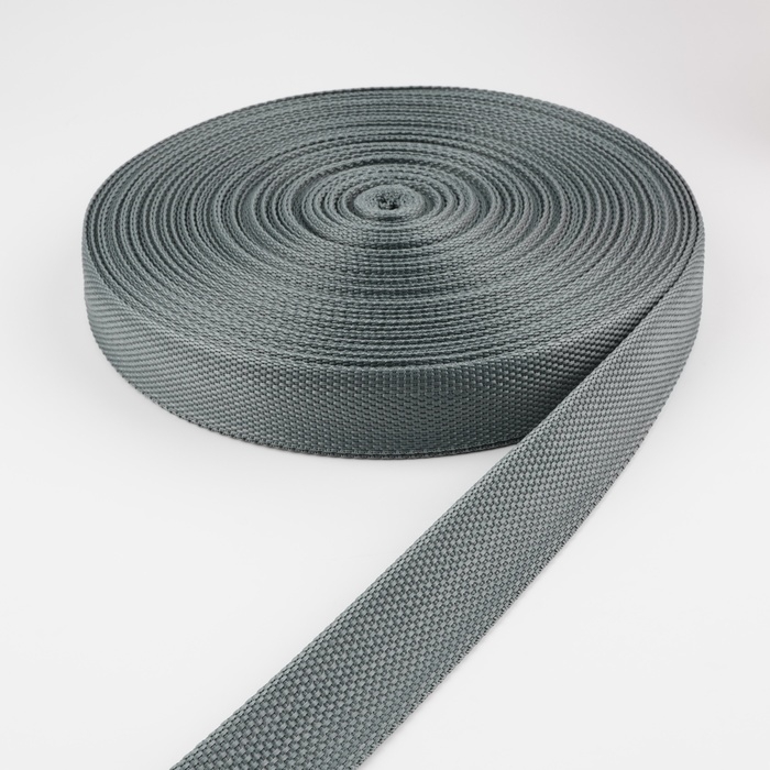 Стропа ременная, 30 мм, 50 ± 1 м, плотность 9,5 гр/м, цвет тёмно-серый №19-1 Стропа ременная, 30 мм, 50 ± 1 м, плотность 9,5 гр/м, цвет тёмно-серый №19-1