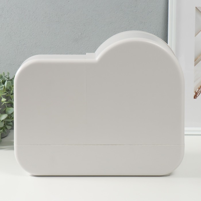 Шкатулка для косметики пластик, зеркало с подсветкой Шкатулка для косметики пластик, зеркало с подсветкой "Белоснежная" 37,5х22х31 см