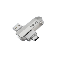 Флешка OTG Hoco UD10 Wise, 16 Гб, USB3.0, USB/Type-C, чт до 120 Мб/с, зап до 30 Мб/с, металл