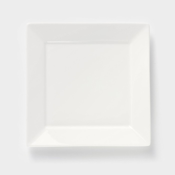 Тарелка фарфоровая квадратная Wilmax Stella, 18,5×18,5 см, цвет белый Тарелка фарфоровая квадратная Wilmax Stella, 18,5×18,5 см, цвет белый
