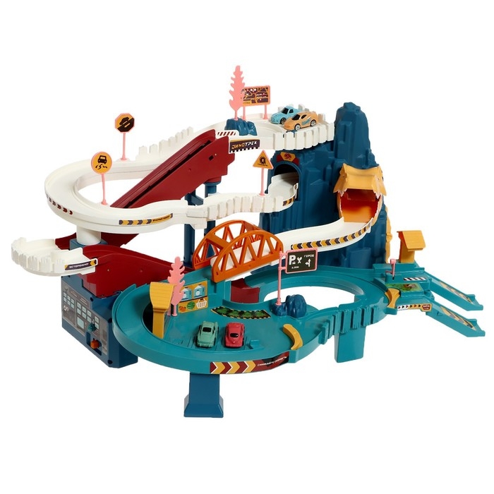 Автотрек «Виражи», световые и звуковые эффекты, работает от батареек Автотрек «Виражи», световые и звуковые эффекты, работает от батареек