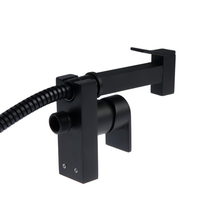 Смеситель для биде Accoona A3290F-4, с гигиеническим душем, настенный, черный Смеситель для биде Accoona A3290F-4, с гигиеническим душем, настенный, черный