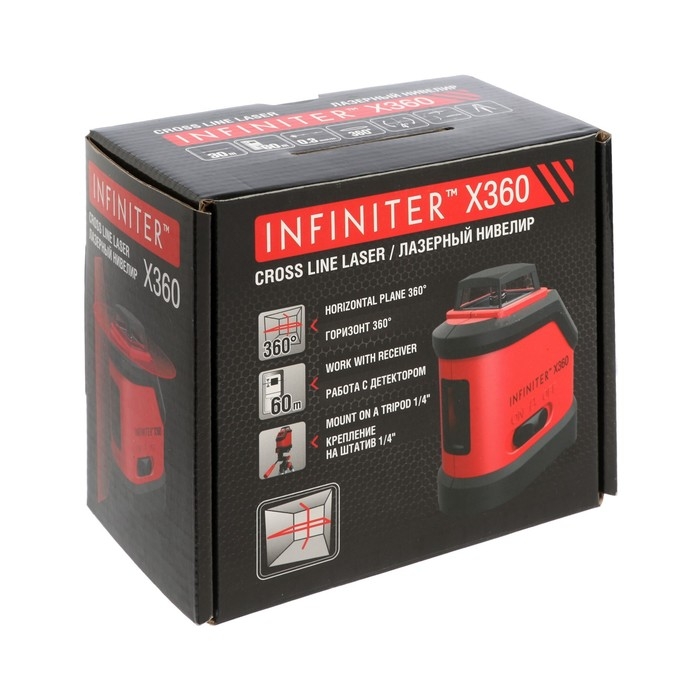 Нивелир лазерный INFINITER X360 1-2-299, 30 м, ± 0.3 мм Нивелир лазерный INFINITER X360 1-2-299, 30 м, ± 0.3 мм