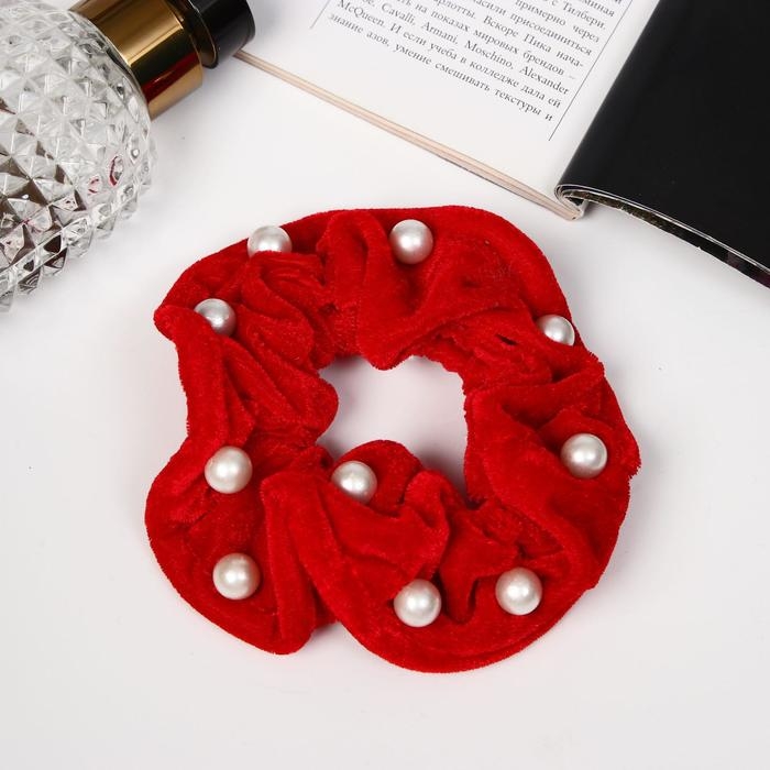 Резинка для волос Резинка для волос "Орбита" бархат жемчужинка, микс