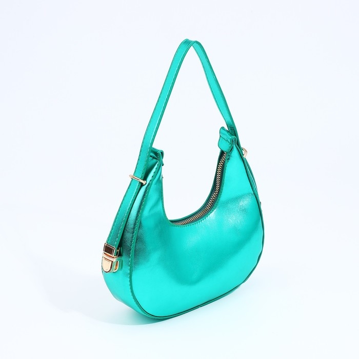 Сумка-багет на молнии, цвет зелёный Сумка-багет на молнии, цвет зелёный