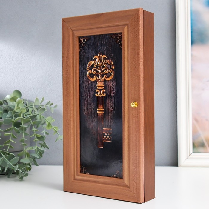 Ключница Ключница "Ключ" орех 16х31 см МИКС