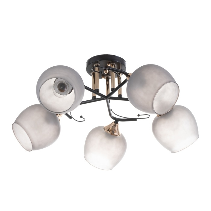 Люстра Люстра "Акапулько" 5х60Вт Е27 Коричневый, золото 48х28х24см