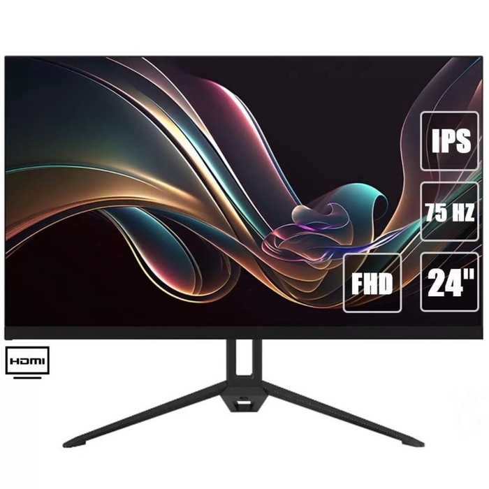 Монитор ACD W2453H, 23.8 Монитор ACD W2453H, 23.8", IPS, 1920×1080, 75Гц, 7 мс, D-Sub, HDMI, чёрный