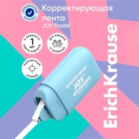 Корректирующая лента 5 мм х 6 м, ErichKrause JOY Pastel, компактный размер, защитный колпачок, микс, блистер