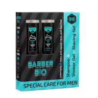 Подарочный набор косметики мужской Barber - BIO: шампунь-гель для душа, 250 мл + гель для бритья, 250 мл