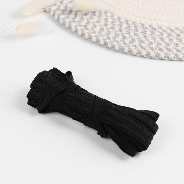 Резинка бельевая, 8 мм, 10 ± 1 м, цвет чёрный, цена за 1 штуку Резинка бельевая, 8 мм, 10 ± 1 м, цвет чёрный, цена за 1 штуку