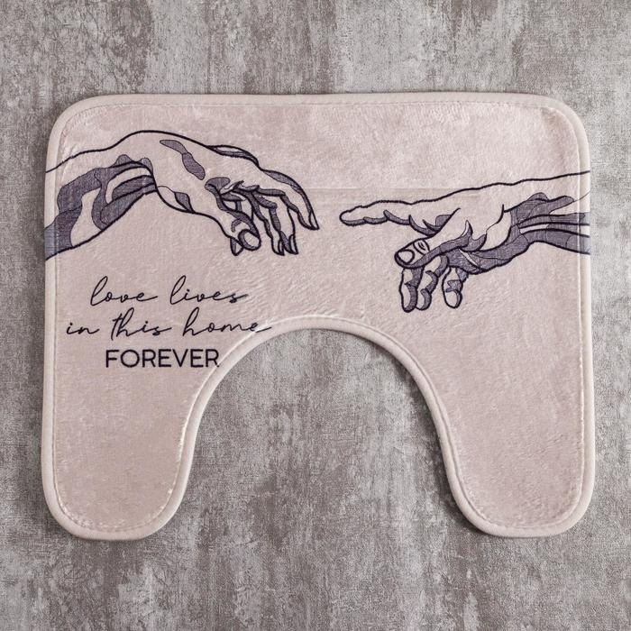 Коврик для ванной Этель Коврик для ванной Этель "Forever", 50х40 см, велюр
