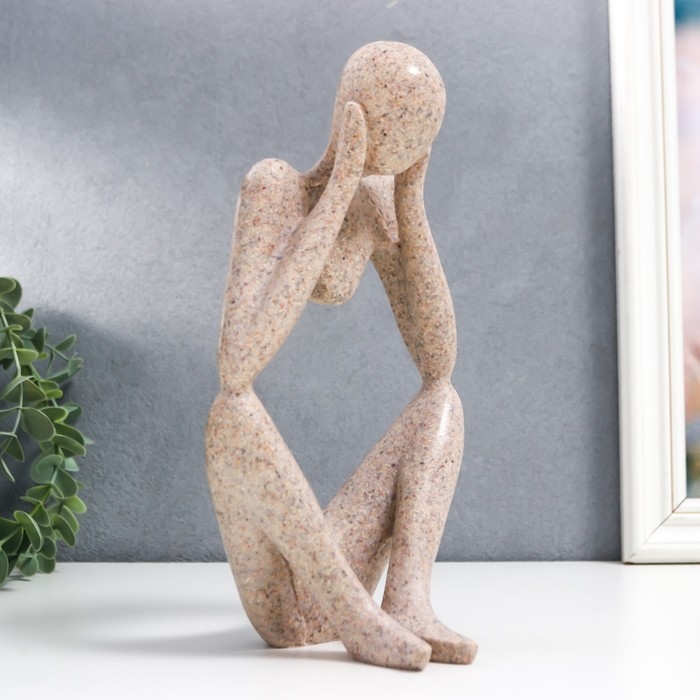 Сувенир полистоун  Сувенир полистоун "Абстракция - ничего не слышу" песочный 25х13 см