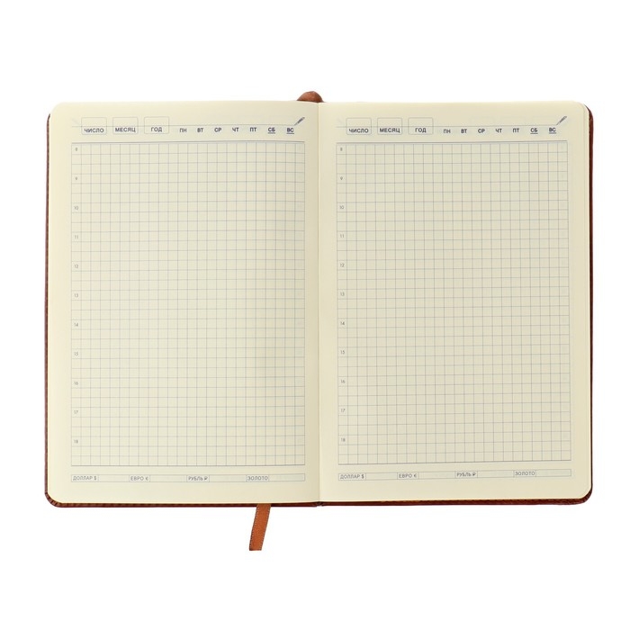Ежедневник недатированный А5, 116 листов в клетку, на резинке, обложка кожзам, МИКС Ежедневник недатированный А5, 116 листов в клетку, на резинке, обложка кожзам, МИКС