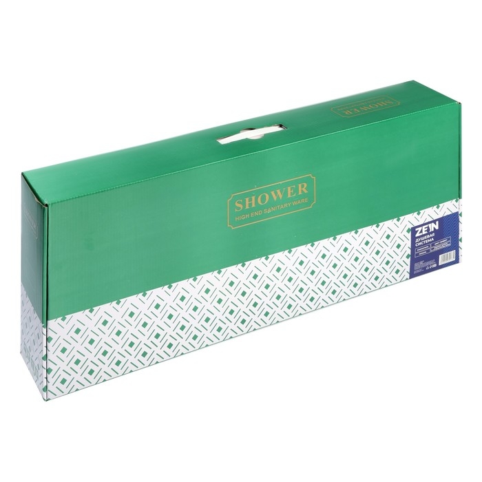 Душевая система ZEIN Z3865, смеситель, излив, тропическая и ручная лейка, латунь, графит Душевая система ZEIN Z3865, смеситель, излив, тропическая и ручная лейка, латунь, графит