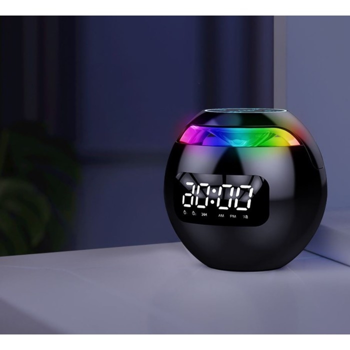 Часы - будильник электронные настольные: колонка, bluetooth, tf-карта, 8.5 х 7.5 см, USB Часы - будильник электронные настольные: колонка, bluetooth, tf-карта, 8.5 х 7.5 см, USB