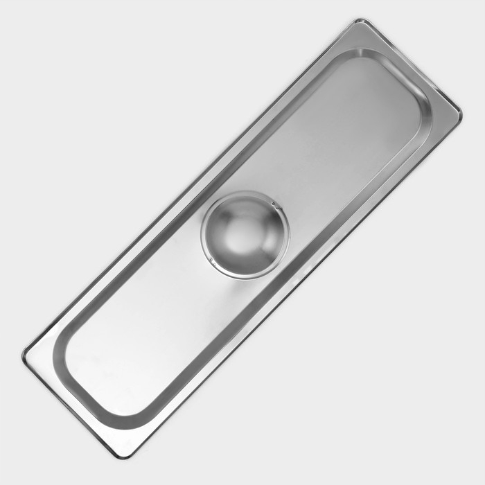 Крышка из нержавеющей стали к гастроемкости 2/4, 53&times;16,2 см, толщина 0,8 мм