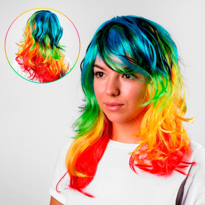 Карнавальный парик «Радуга» Карнавальный парик «Радуга»