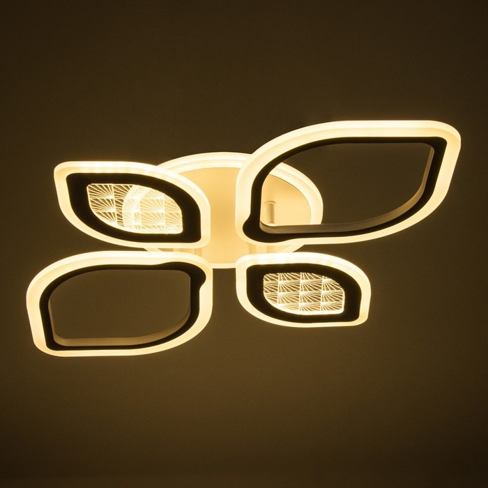 Люстра с ПДУ Люстра с ПДУ "Герда" LED 120Вт 3000-6000Вт RGB белый 67х56х9,5см BayerLux