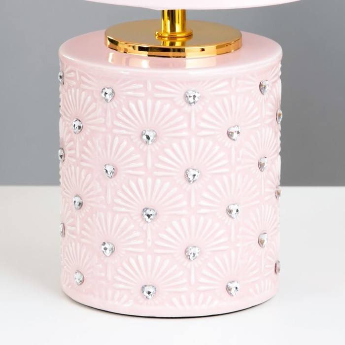 Настольная лампа Катрина E14 40Вт розовый 15,5х15,5х33 см RISALUX Настольная лампа Катрина E14 40Вт розовый 15,5х15,5х33 см RISALUX
