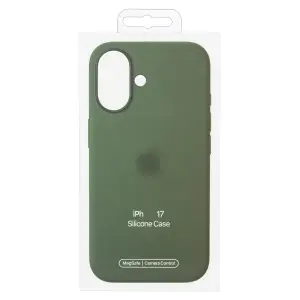 Чехол для iPhone 17 Silicone Case 100% ORG (MagSafe + анимация NFC Clear) c LOGO Light Moss