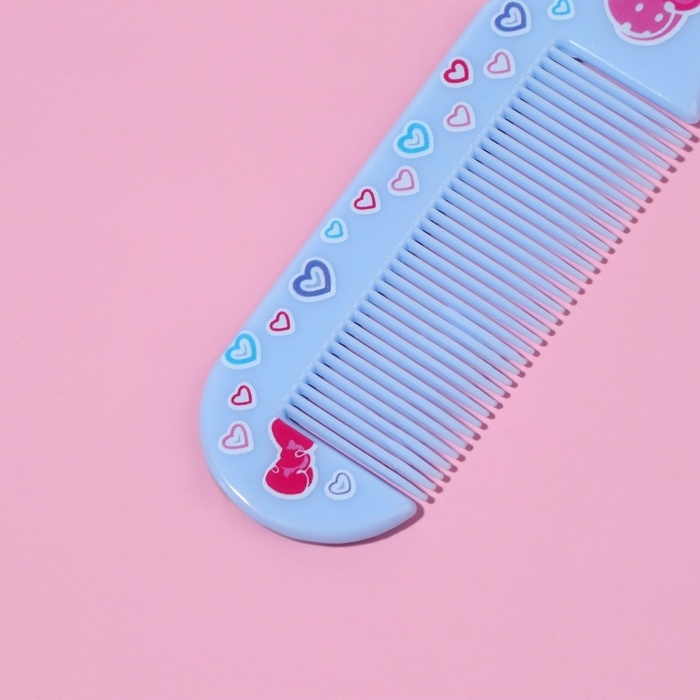 Набор с зеркалом и расчёской «Русалка», 12 × 6,1 см, цвет голубой Набор с зеркалом и расчёской «Русалка», 12 × 6,1 см, цвет голубой