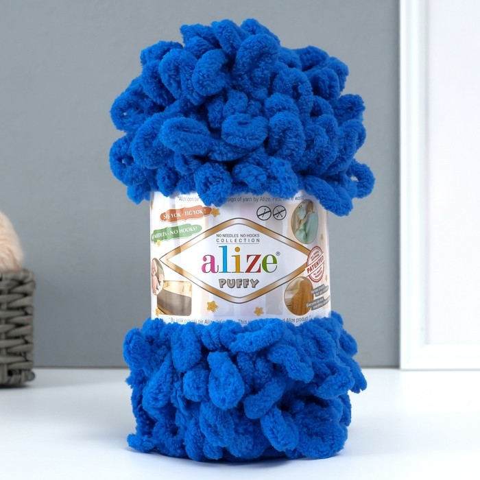 Пряжа Пряжа "Puffy" 100 % микрополиэстер 9м/100г (141 василек)