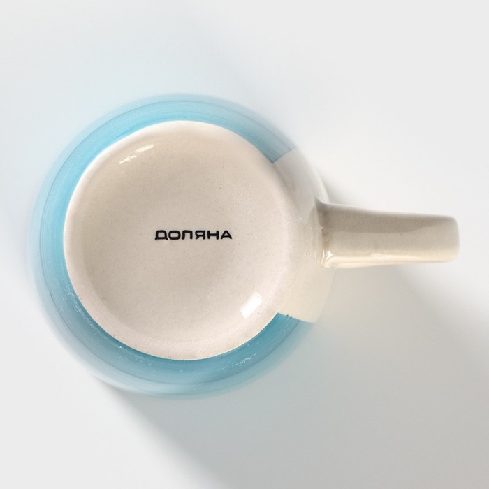 Кружка керамическая Доляна «Морской мир», 360 мл, цвет голубой Кружка керамическая Доляна «Морской мир», 360 мл, цвет голубой