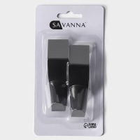 Крючки надверные SAVANNA Black Loft, 2 шт, металл, 4,3×6×2,5, цвет чёрный