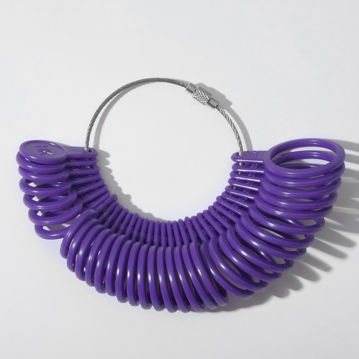 Прибор для измерения размера кольца, 15,6×4,1×2,9 см, цвет фиолетовый