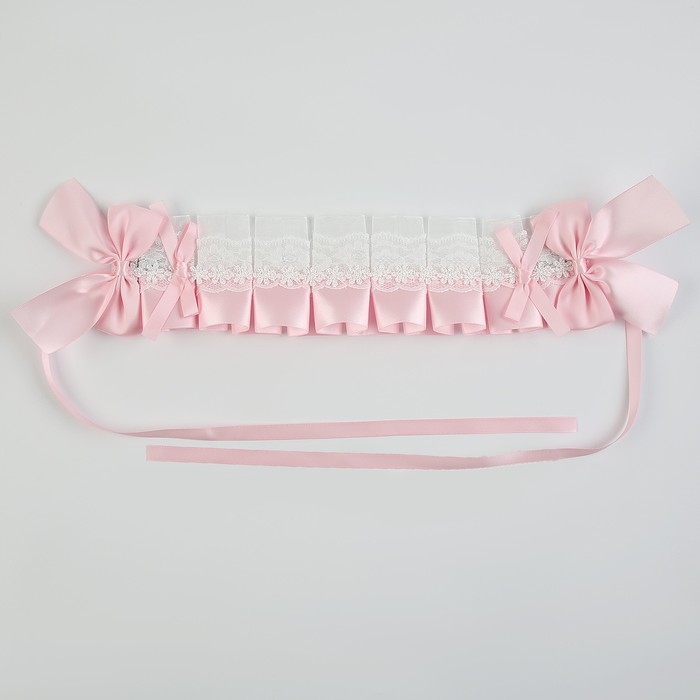 Карнавальная повязка «Лолита», цвет розовый с белым кружевом